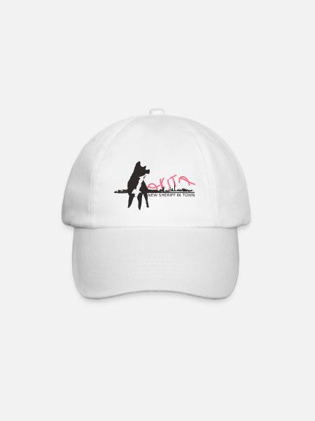 Akita Inu - New Sheriff in Town - Baseball Cap - white/white