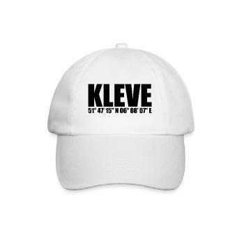 Kleve Koordinaten - Baseballkappe - Weiß/Weiß - Vorne
