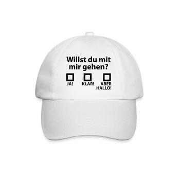 Will you go with me? - Baseball Cap - white/white - Front