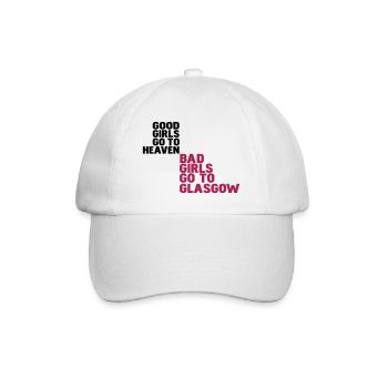 bonnes filles vont au ciel les mauvaises filles - Casquette classique - blanc/blanc - Devant