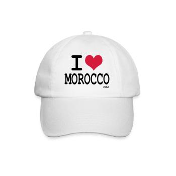 Ich liebe Marokko - ich liebe Marokko by wam - Baseballkappe - Weiß/Weiß - Vorne