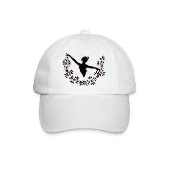 A ballerina and a wreath of leaves - Baseball Cap - white/white - Front