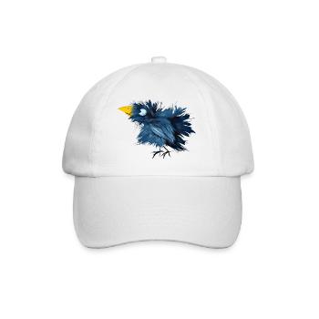 Krähe - Baseballkappe - Weiß/Weiß - Vorne