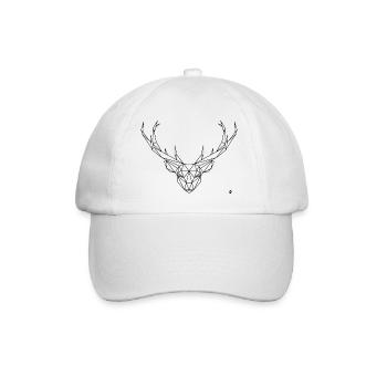 AD Geometric Deer - Baseballkappe - Weiß/Weiß - Vorne