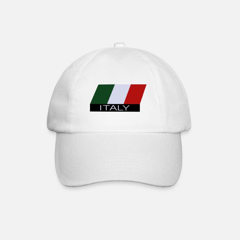 italy hemblem - Baseball Cap - white/white