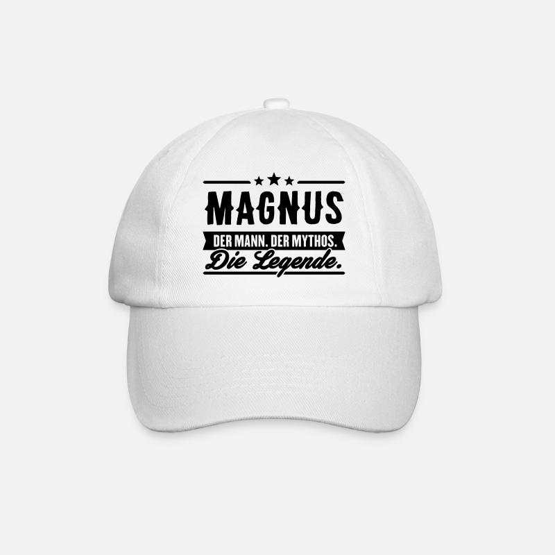 Man Myth Legend Magnus - Baseball Cap - white/white