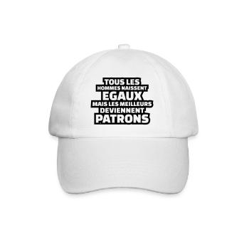 les meilleurs deviennent patrons - Casquette classique - blanc/blanc - Devant