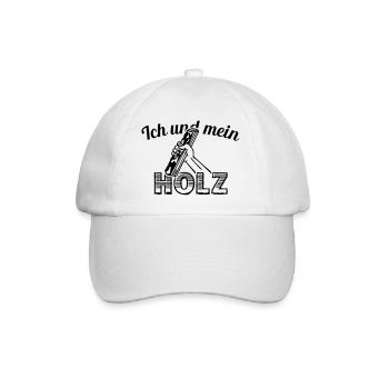 Ich und mein Holz - pur 1 - Baseballkappe - Weiß/Weiß - Vorne