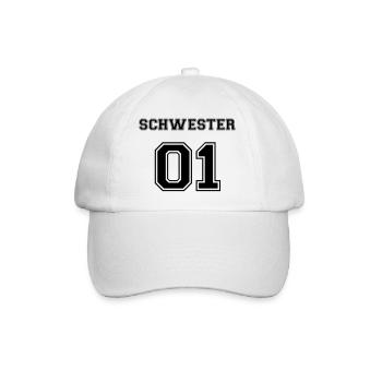 Schwester 01 Familie Sis Sister Geschenk bday - Baseball Cap - white/white - Front
