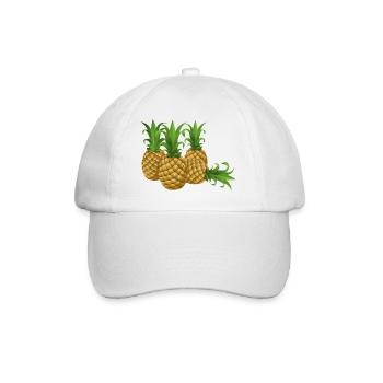 Ananas - Baseballkappe - Weiß/Weiß - Vorne