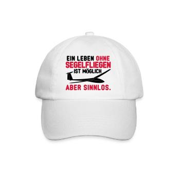 Leben ohne Segelfliegen - Baseballkappe - Weiß/Weiß - Vorne