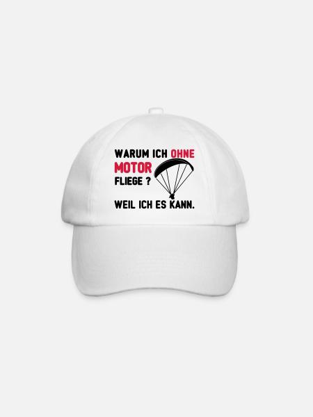 ohne motor paragliding - Baseballkappe - Weiß/Weiß
