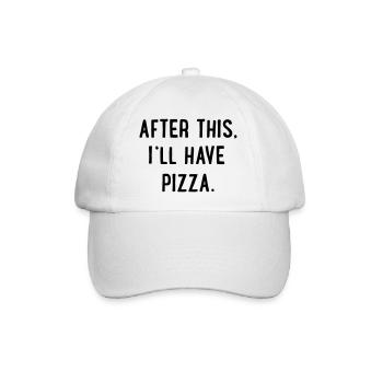 pizza - Baseball Cap - white/white - Front