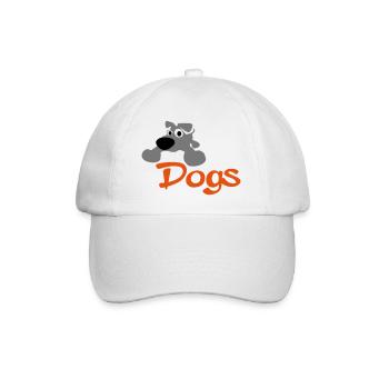 dog - Baseball Cap - white/white - Front