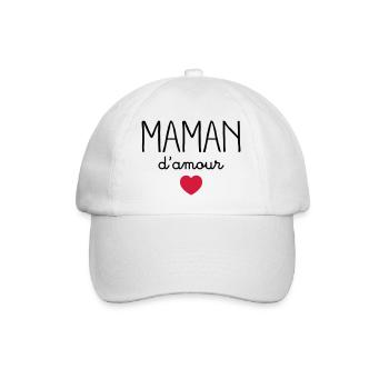 Maman D'Amour - Casquette classique - blanc/blanc - Devant