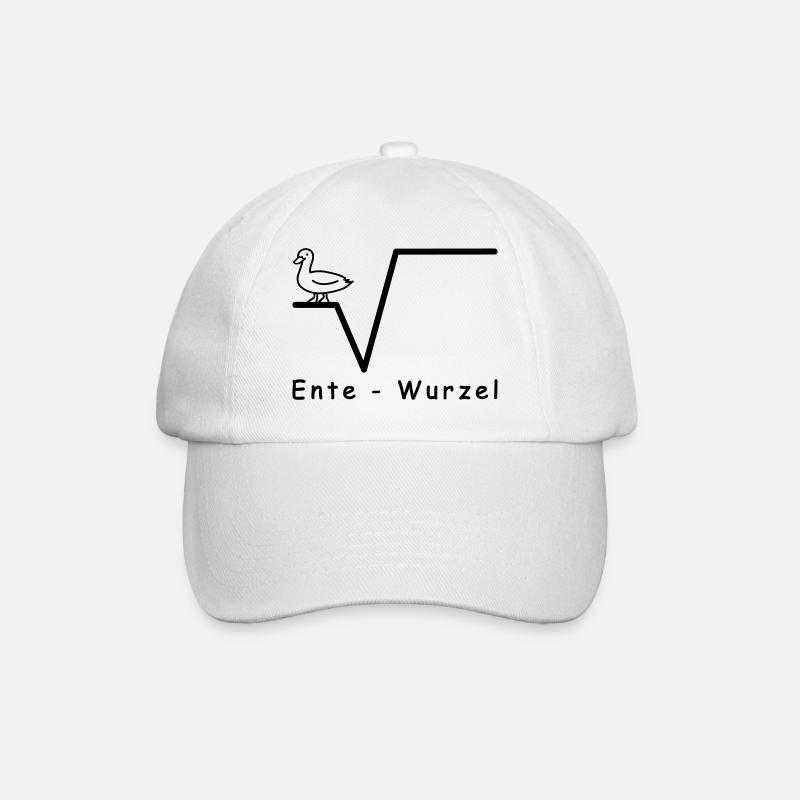 Mathe Ente Wurzel Schule, Uni Witze Text - Baseballkappe - Weiß/Weiß