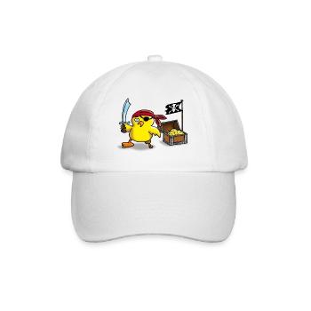 pirate_chick_a - Baseball Cap - white/white - Front