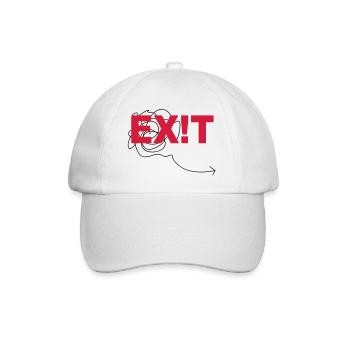 EXIT - Baseballkappe - Weiß/Weiß - Vorne