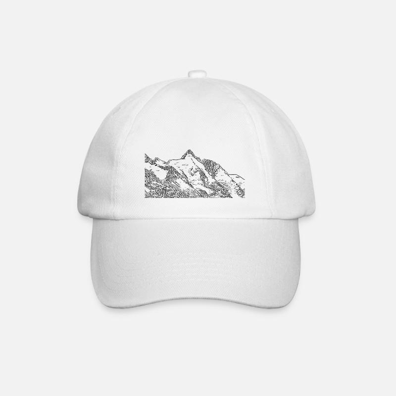 grossglockner - Baseballkappe - Weiß/Weiß
