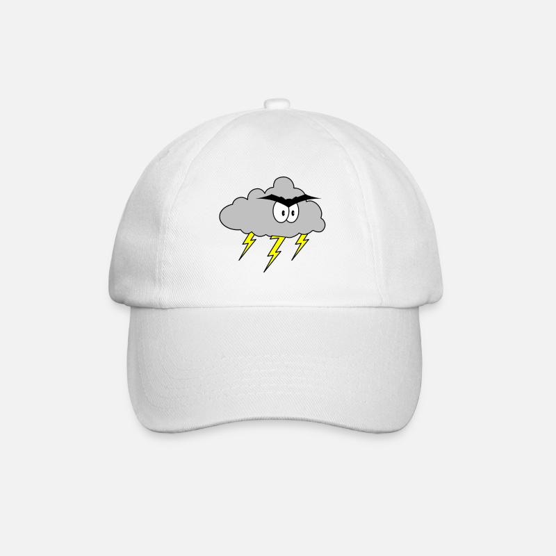 Nuage en colère - Casquette classique - blanc/blanc