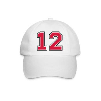12__f2 - Baseball Cap - white/white - Front