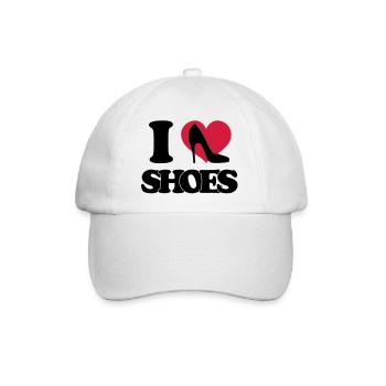 I love shoes - Baseballkappe - Weiß/Weiß - Vorne