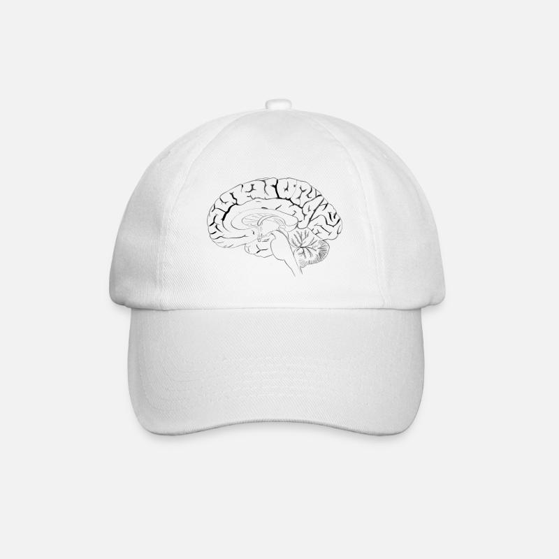Le cerveau dans la section anatomique - Casquette classique - blanc/blanc