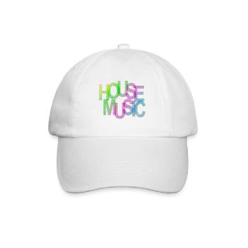 House Music - Baseballkappe - Weiß/Weiß - Vorne