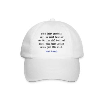 Josef Svejk - Si tout le monde serait intelligent - Casquette classique - blanc/blanc - Devant