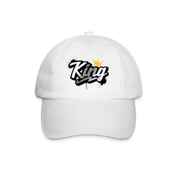 King - Baseballkappe - Weiß/Weiß - Vorne