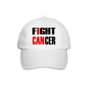 Fight Cancer 1- fight against cancer - Baseball Cap - white/white - Front