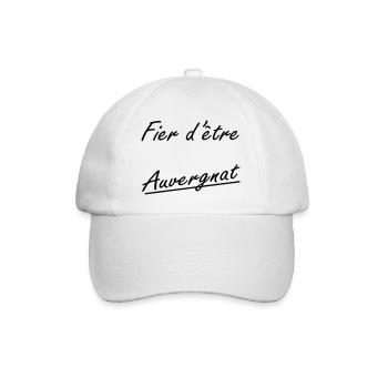 Fier d'être auvergnat - Baseballkappe - Weiß/Weiß - Vorne