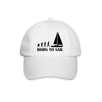 born to sail - Baseballkappe - Weiß/Weiß - Vorne