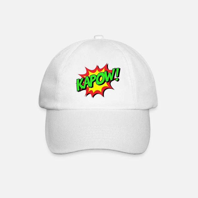 KAPOW Comic Explosion - Baseball Cap - white/white