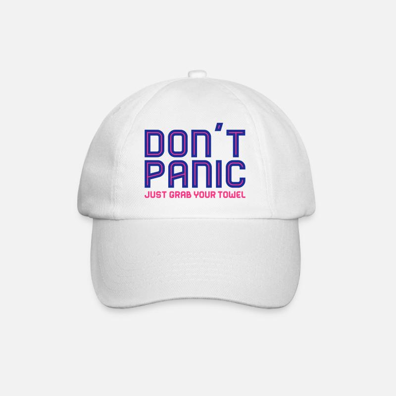 Don't Panic, Just Grab Your Towel 2 - Baseballkappe - Weiß/Weiß
