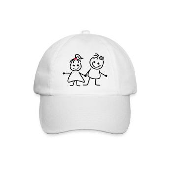 gret und fred - Baseballkappe - Weiß/Weiß - Vorne