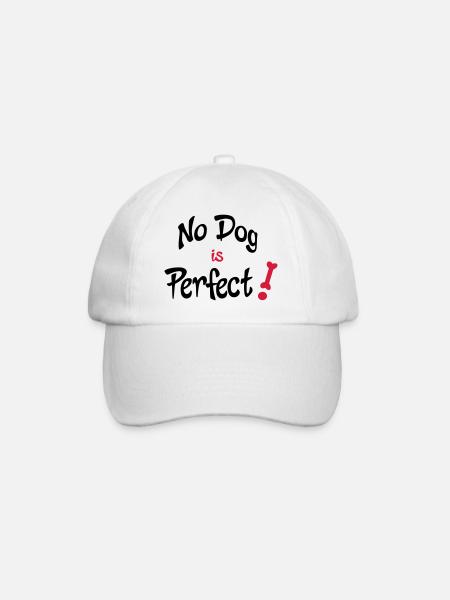 funny dog - Baseball Cap - white/white