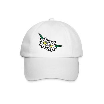 Blumen und Kräuter: Edelweiss - Baseball Cap - white/white - Front