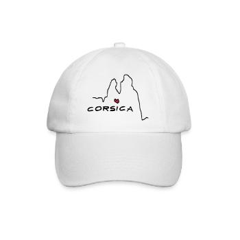Corsica Herz Calanche 2c - Baseballkappe - Weiß/Weiß - Vorne