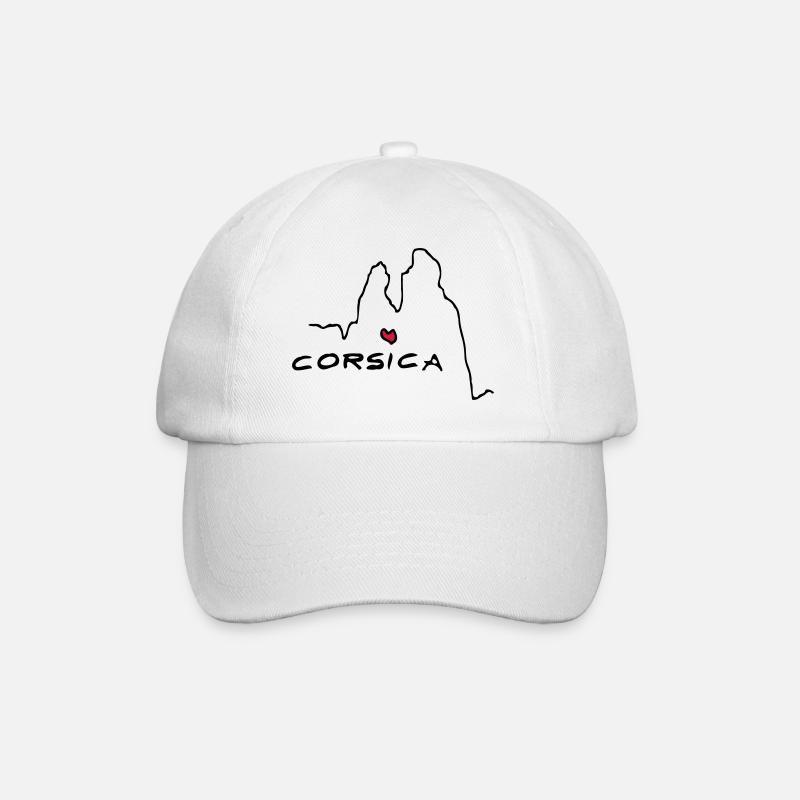 Corsica Herz Calanche 2c - Baseballkappe - Weiß/Weiß