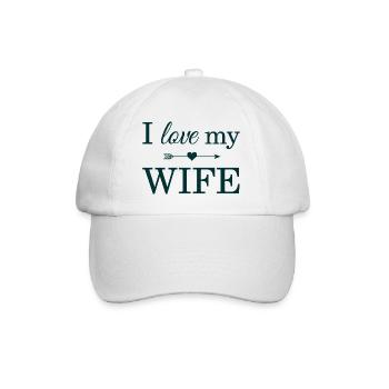 Ich liebe meine Frau - Baseballkappe - Weiß/Weiß - Vorne