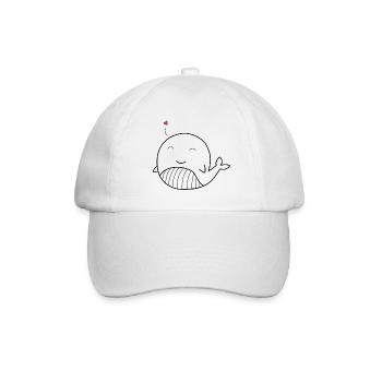 baby whale - Baseball Cap - white/white - Front