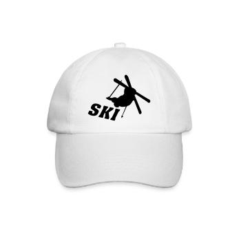 Ski, ski, ski, après-ski, freeski, hiver - Casquette classique - blanc/blanc - Devant
