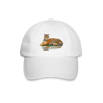tiger - Baseball Cap - white/white - Front