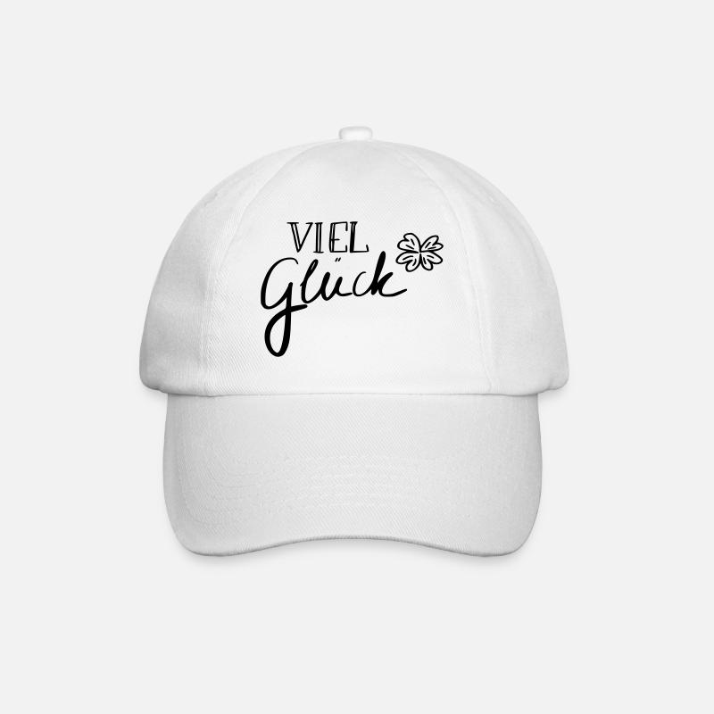 Viel Glück - Baseballkappe - Weiß/Weiß