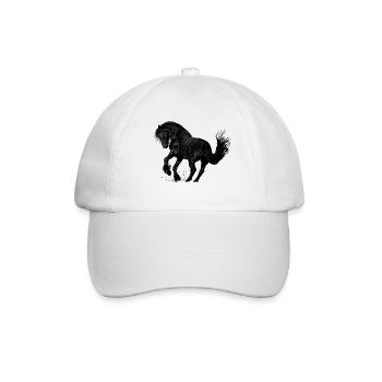 horse - Baseball Cap - white/white - Front