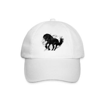 horse - Baseball Cap - white/white - Front