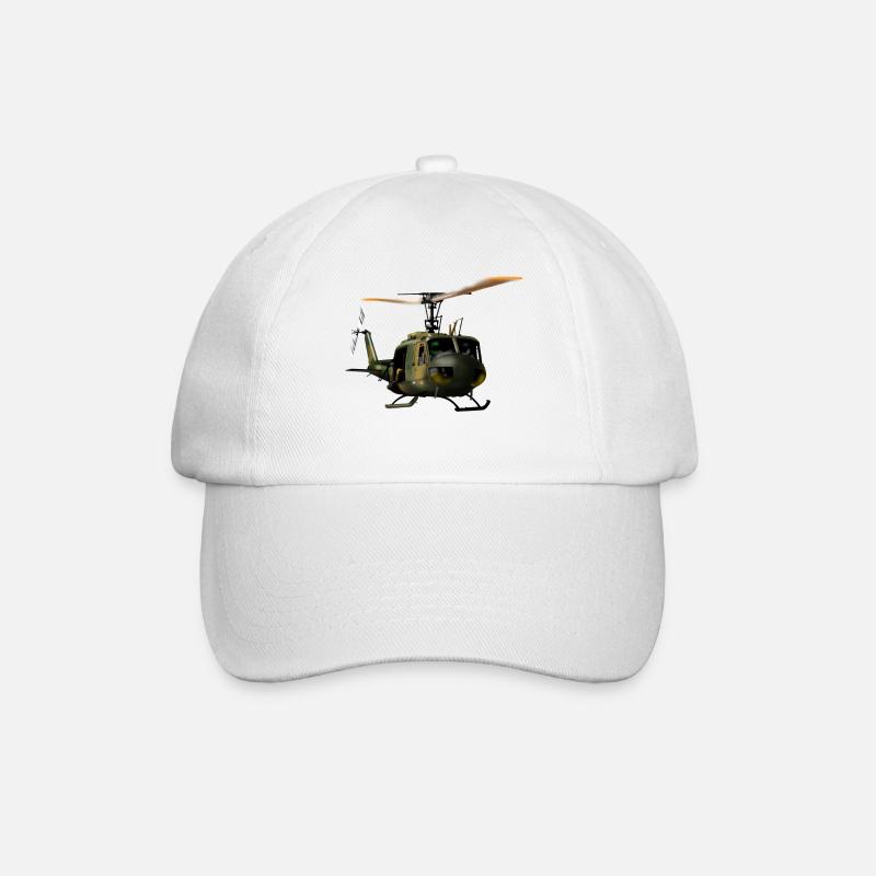 Hubschrauber - Baseballkappe - Weiß/Weiß