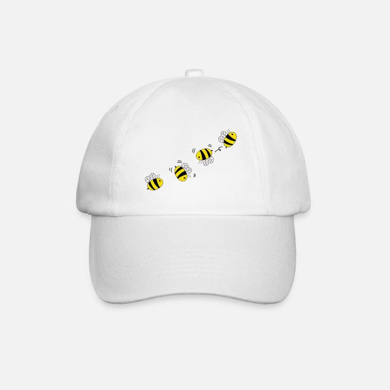 Bee - Baseball Cap - white/white