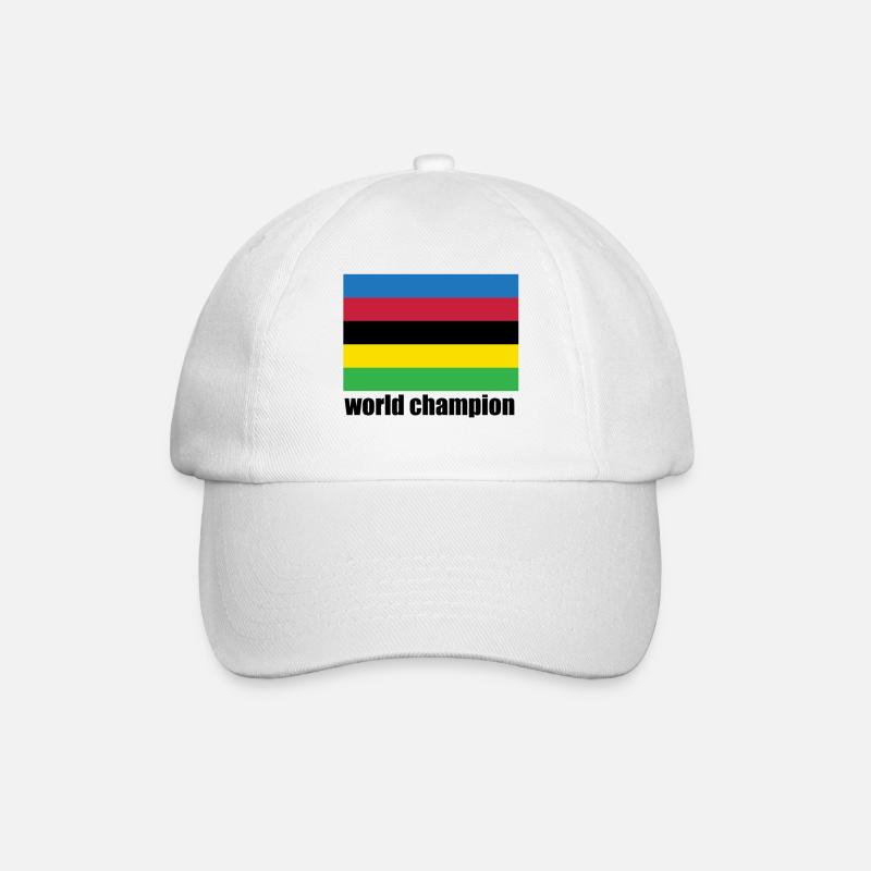 Champion du monde de cyclisme Stripes - Casquette classique - blanc/blanc